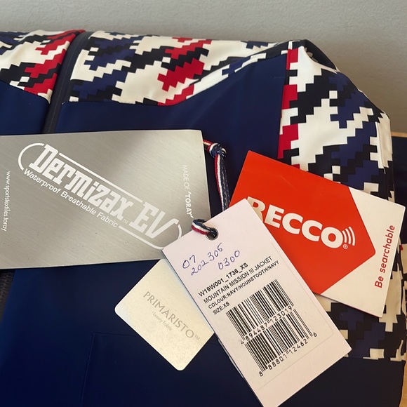 Perfect Moment Mountain Mission III Navy/Houndstooth Jacket w/Removeable Hood - Picture 2 of 9